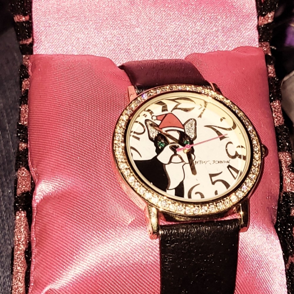 Betsy Johnson French Bulldog watch